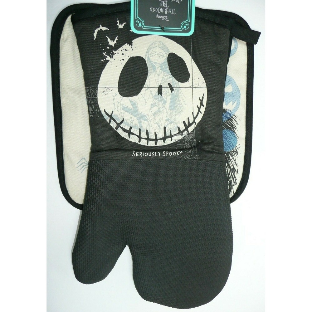 Nightmare Before Christmas Oven Mitt & Pot Holder Oversized Jack Sally Halloween